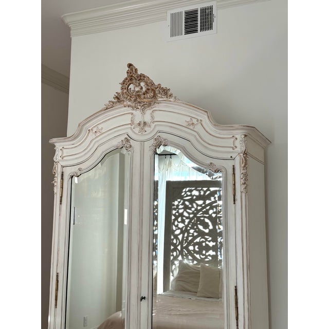 French Provincial 19th Century French Armoire ~ Hand-Carved ~ Elegant Provincial Form For Sale - Image 3 of 8