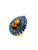 Late 20th Century Bochic “Orient” Vintage Kyanite and Citrine Ring Set In 18K White Gold & Silver For Sale - Image 5 of 13