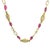 Natural Diamond 18k Gold Necklace Gemstone Oval Links Chain For Sale - Image 4 of 7