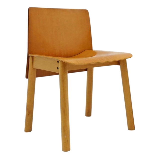 Italian Plywood Dining Chairs in the Style of Scarpa, Italy, 1980 For Sale