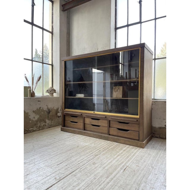 Vintage Oak Display Case, 1950s For Sale - Image 12 of 18