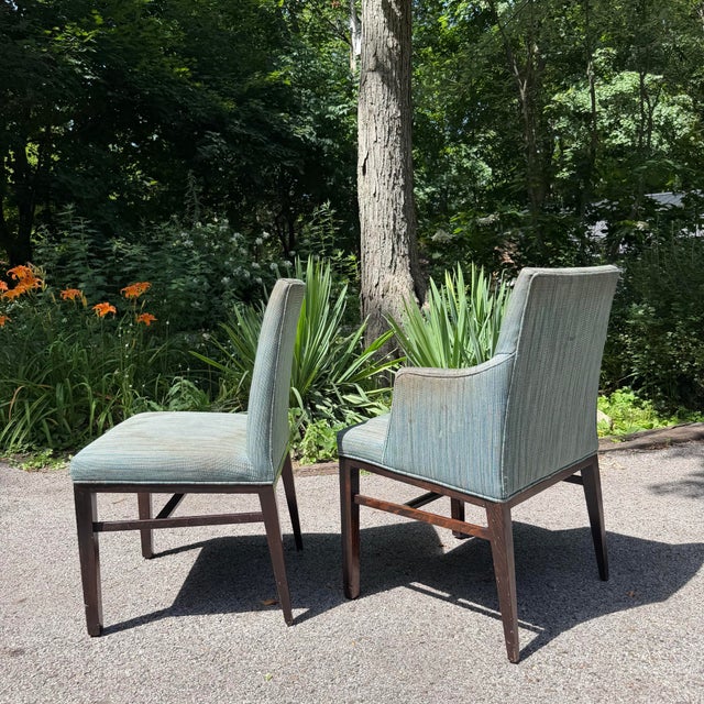 Wood Mid 20th Century Edward Wormley for Dunbar Rosewood Dining Set With Eight Chairs and Three Leaves For Sale - Image 7 of 12
