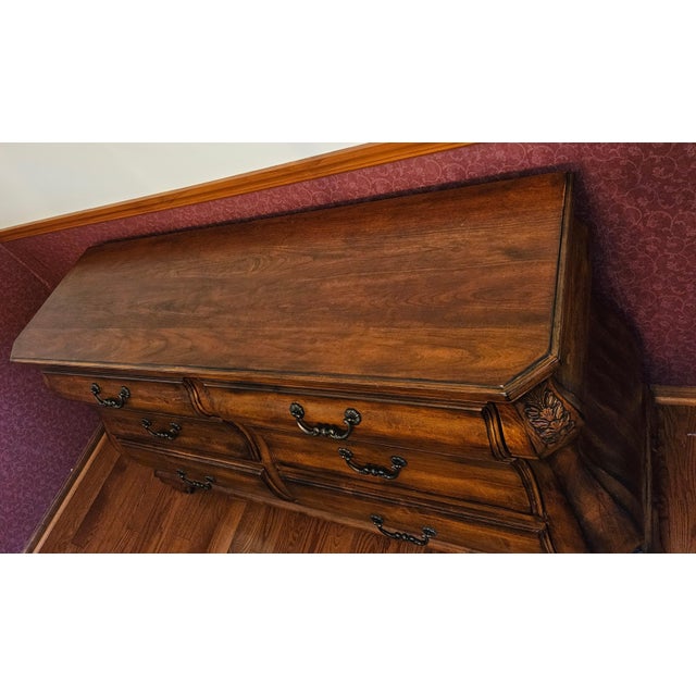 Ethan Allen 1990s Ethan Allen Tuscany Collection Italian Bombé Buffet Sideboard Console Dresser For Sale - Image 4 of 12