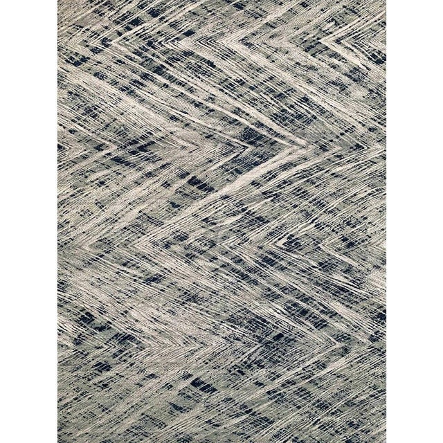 Handwoven Modern Abstract Area Rug 9x12 For Sale In Dallas - Image 6 of 12