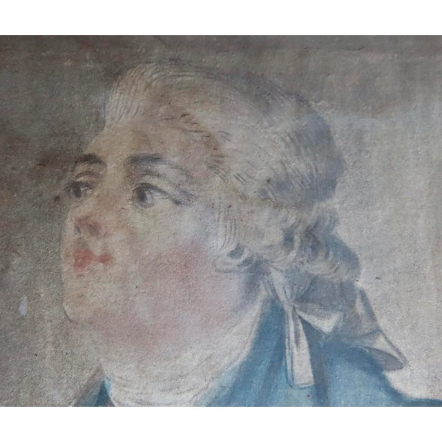 19th Century "Signing Wedding Certificate" French Watercolor Painting, Framed For Sale - Image 4 of 12