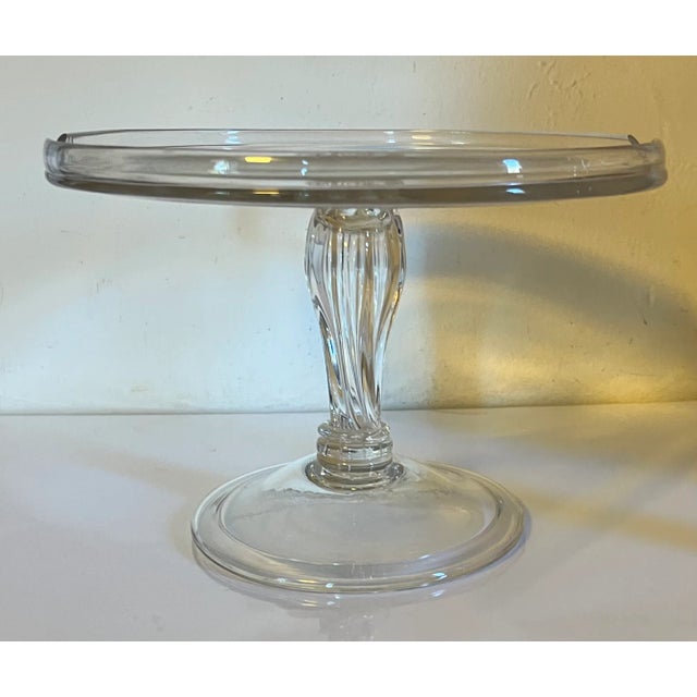 Antique 18th century Anglo Irish George III blown glass tazza or cake stand. Originally used to serve syllabub cups....
