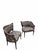 Wood Antique Victorian Rococo Revival Asymmetrical Caned Ladies’ Conversation Chairs - Pair For Sale - Image 7 of 12