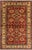 Boho Chic Super Kazak Red/Gold Wool Rug - 4'1'' X 5'5'' For Sale - Image 10 of 10