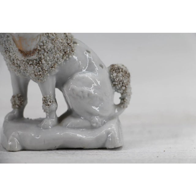 1900s Antique Poodle Dog Tooth Pick Holder, Porcelain, Germany For Sale - Image 4 of 13