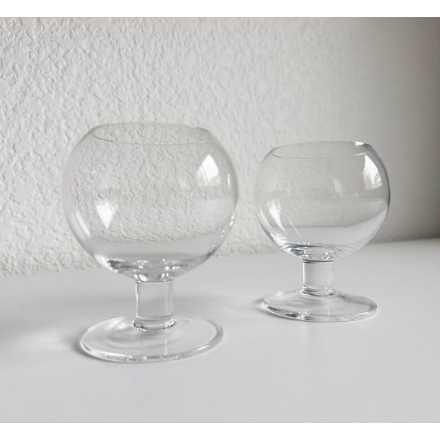 Glass Vintage Scandinavian Style Glass Snifters - A Pair For Sale - Image 7 of 7