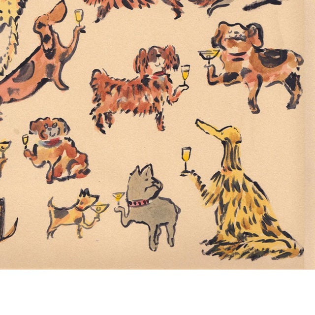 "Booze Hounds II" Contemporary Original Expressionist Whimsical Print by Pauline de Roussy de Sales For Sale - Image 4 of 6