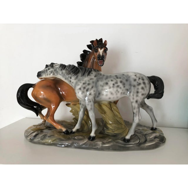 Ronzan Horses Vintage Ceramic 1940 circa Very precious and in good state of preservation For enthusiasts and researchers...