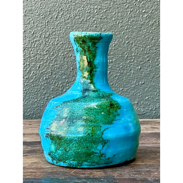 Late 20th Century Vintage Original Studio Pottery Vase For Sale - Image 5 of 12