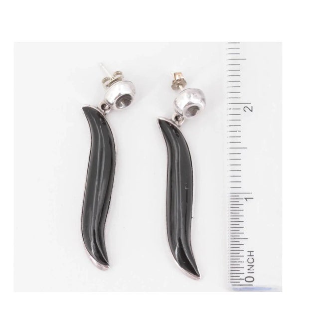 Antonio Pineda 1950s Modern Mexico Sterling Collar Necklace & Earrings - Historic-Rare-3 Pieces For Sale In West Palm - Image 6 of 8