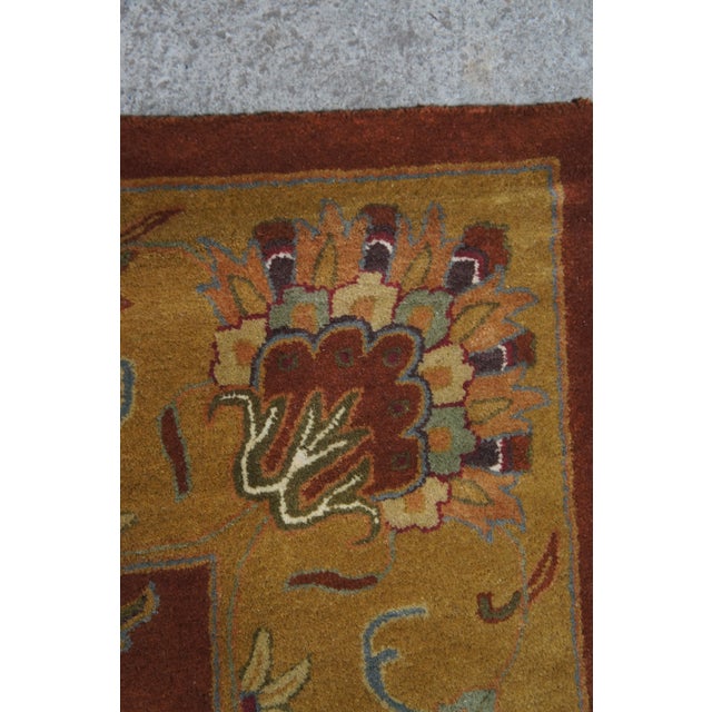 Late 20th Century Safavieh Heritage 820 Red Floral All Over Geometric Wool Area Rug 10' X 14' For Sale - Image 5 of 13