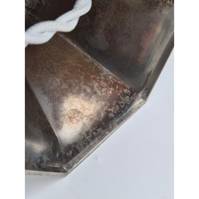 Metal Danish Grace Table Lamp in Pewter with Decor of Leaves by Just Andersen, 1920 For Sale - Image 7 of 9
