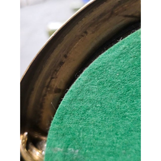 Late 20th Century 3 French Horns Bouillotte Brass Floor Lamp W Black Shade For Sale - Image 4 of 7