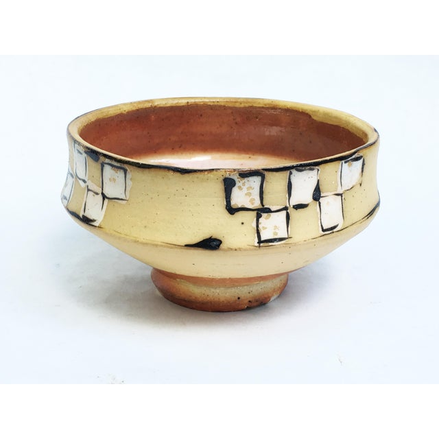 MidCentury Studio Pottery Footed Bowl Signed Chop Mark Chairish