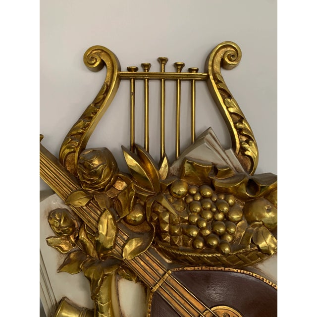 Plastic 1970s Syroco Musical Instruments Wall Hanging For Sale - Image 7 of 9