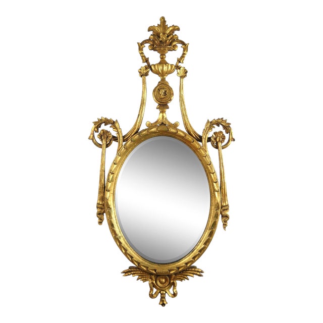 Neoclassical-Style Giltwood Mirror For Sale