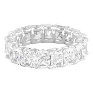Alexander Beverly Hills 7.32ct D/E VVS Radiant Diamond Eternity Band 18k 6.25, Size 6.25 For Sale