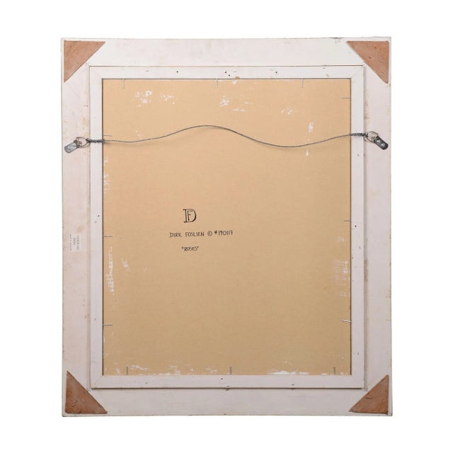 2020s Dirk Foslien "Roses" Oil Painting on Board For Sale - Image 5 of 6