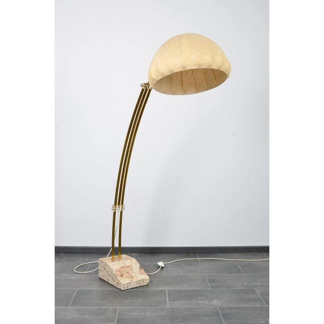 Bow Floor Lamp with Marble Base from Hustadt Leuchten, 1960s, in Very Good conditions. Designed 1960 to 1969 This piece...