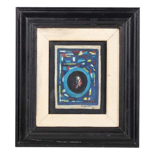 Manuel D'assumpção, Abstract Composition, 1963, Mixed Media on Paper For Sale