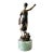 Early 20th Century Art Deco Bronze Statue of Lady Justice Mounted on Green Marble Base, Signed by Artist Alois Mayer For Sale