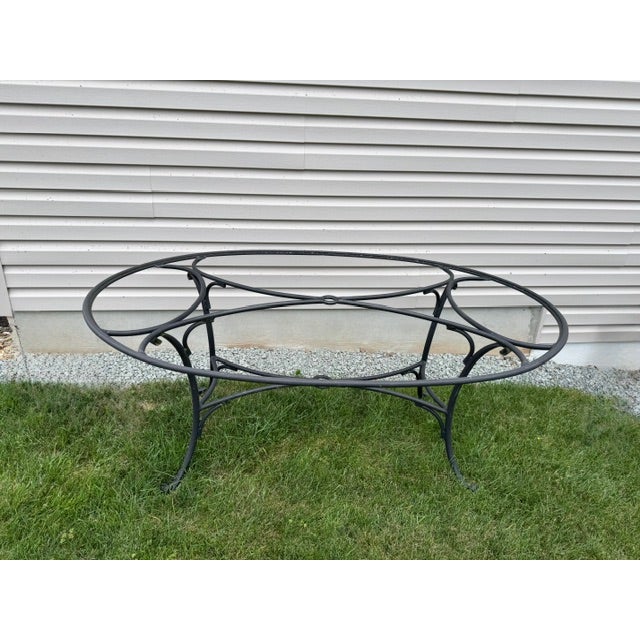 Brown Jordan Roma Table Frame and Weighted Umbrella Base With Canvas Umbrella For Sale - Image 10 of 15
