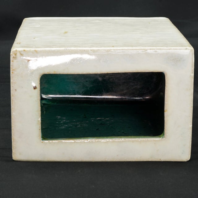 Green Chinese Pillow Vase Pale Green Circa 1900 For Sale - Image 8 of 9