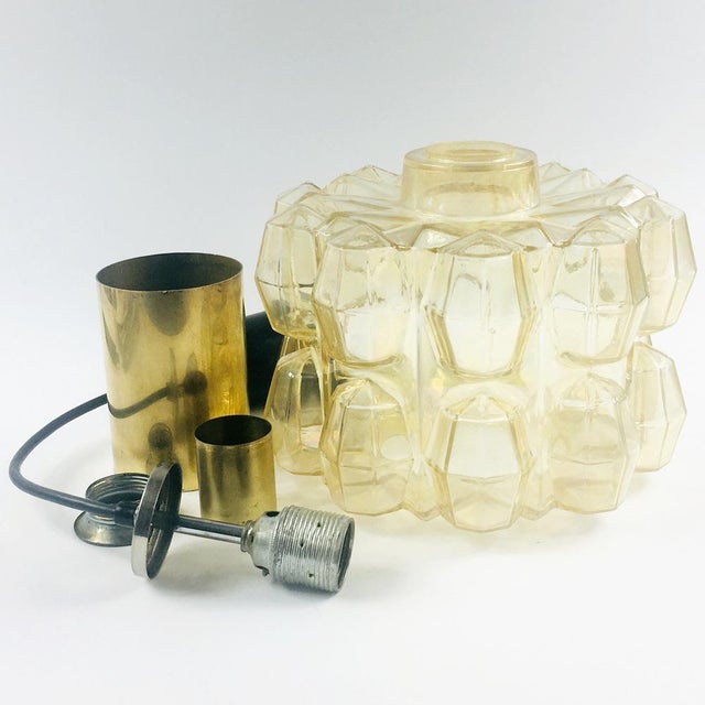 Large Amber Bubble Glass Pendant or Ceiling Light by Helena Tynell for Limburg, Germany, 1960s For Sale - Image 6 of 10