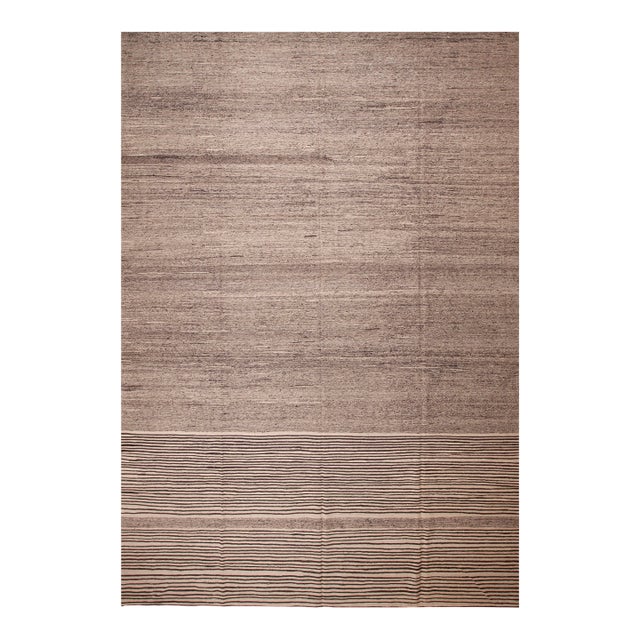 Nazmiyal Collection Large Tribal Geometric Modern Kilim Rug For Sale