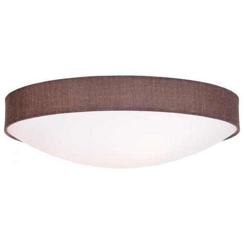 Kant Ceiling Lamp in Brown Textile & Opal Acrylic from Konsthantverk For Sale - Image 3 of 6