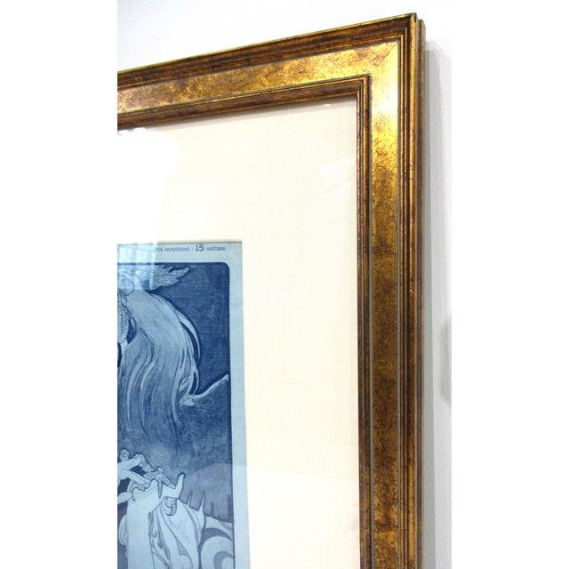 Blue Alphonse Mucha Nouveau French Cocorico Magazine Cover For Sale - Image 8 of 10