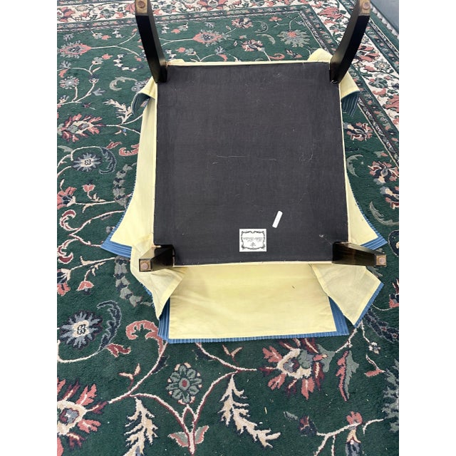 Wood 1980s Blue Baker Parlor Chair For Sale - Image 7 of 8