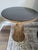 Neiman Marcus Handcrafted Wrought Iron Tassel Accent Table With Black Granite Top For Sale - Image 4 of 4