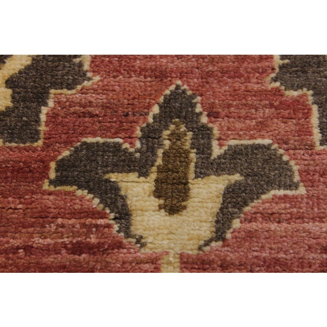 Textile Shabby CHic Ziegler 1990's Pink/Tan Wool Runner Rug- 3'3'' X 18'3'' For Sale - Image 7 of 10