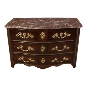 Regence Brass and Ormolu Mount Serpentine Front Commode