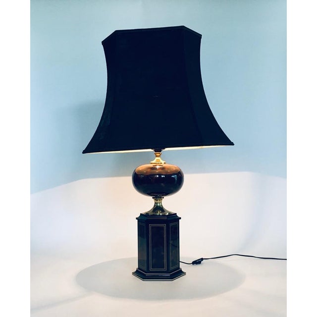 Wood Hollywood Regency Nadym Table Lamp from Le Dauphin, France, 1970s For Sale - Image 7 of 18
