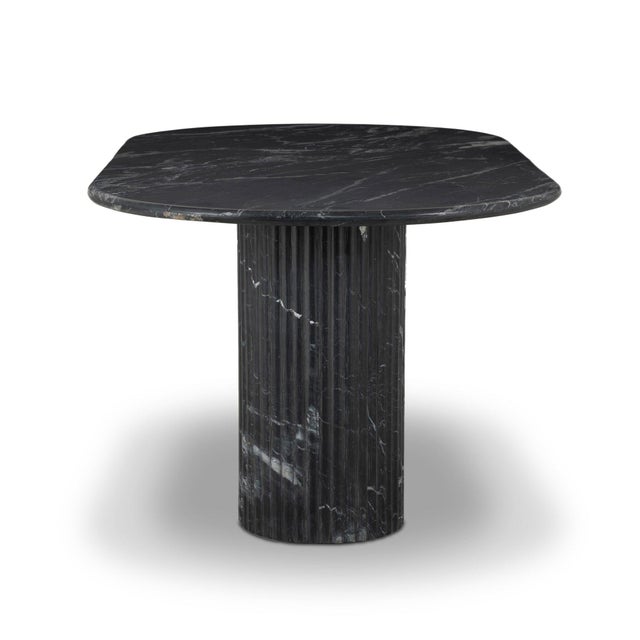 2020s Four Hands Oranda Dining Table - Black Marble For Sale - Image 5 of 11
