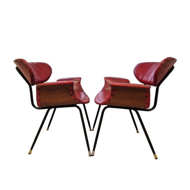 Italian Armchairs by Gastone Rinaldi for Rima, 1950s, Set of 2 For Sale - Image 11 of 16