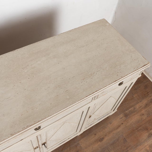 19th Century Swedish Gray Gustavian Sideboard Buffet For Sale - Image 6 of 13