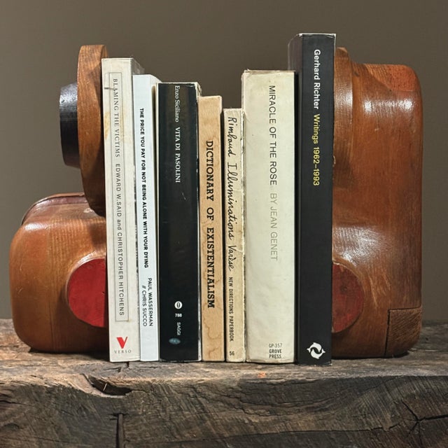 Vintage Hand Carved Wooden Foundry Mold. In good condition with wear consistent with age. Size (together): 9.25”H x 7.5”W...