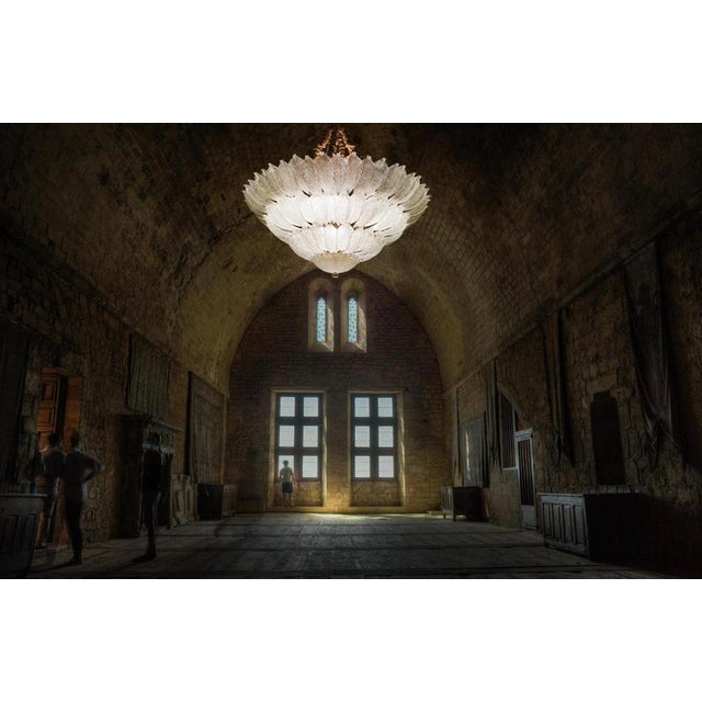 Gold Mid-Century Murano Chandelier Ceiling Light, 1995 For Sale - Image 8 of 10