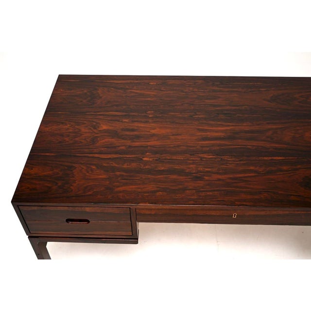 Brown Vintage Danish Desk attributed to Arne Wahl Iversen for Vatne Møbler, 1960 For Sale - Image 8 of 11