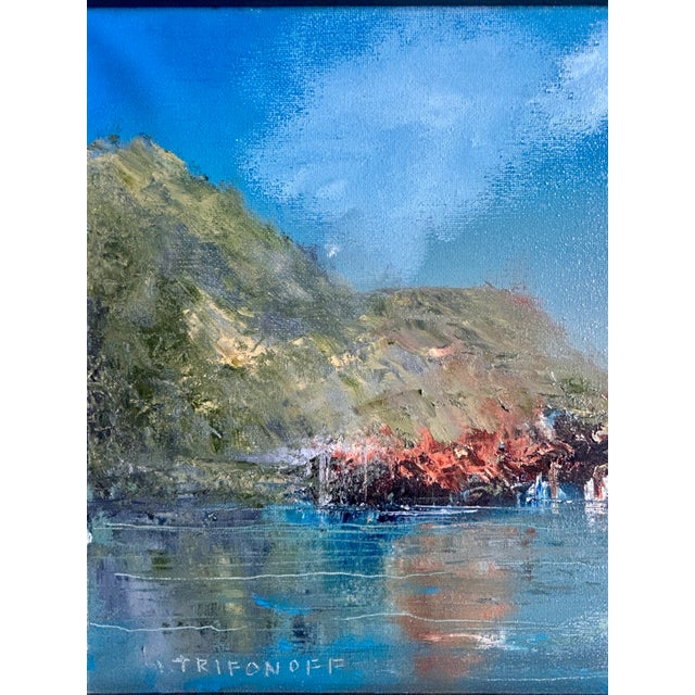Contemporary Contemporary California Oil Painting Seascape Impressionism Signed For Sale - Image 3 of 4