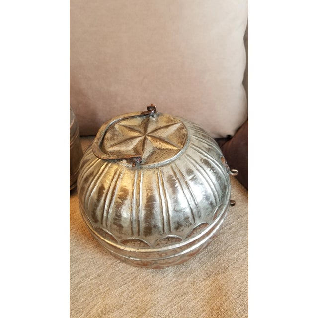 Collection of Three Antique Silvered Copper Boxes For Sale - Image 10 of 13