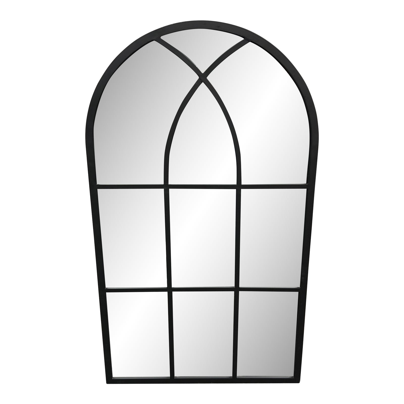 Ironworks Arched Wall Mirror in Black Frame Chairish