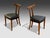 Ole Wanscher, Danish Mid-Century Modern, Teak, Leatherette, "T" Back Occasional Chairs, Denmark, 1960s Pair of rare "T"...